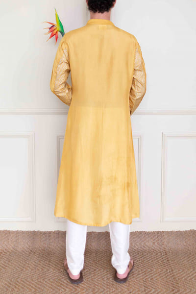 Shreyansh Designs Mustard chevron printed kurta SRDMARD2007