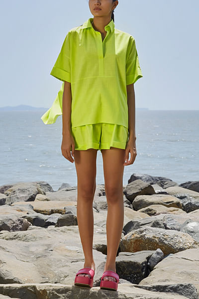 Neon cotton co-ords