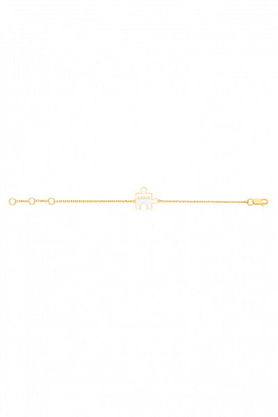 Off-white puzzle enamel chain bracelet