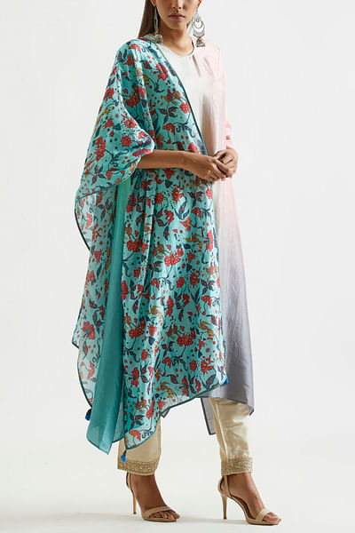 Ombre dress style kurta set
