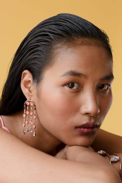 Esme Orange Swarovski crystal danglers ESMMAR25D118742
