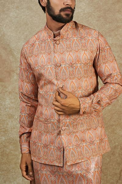 Peach printed bandi