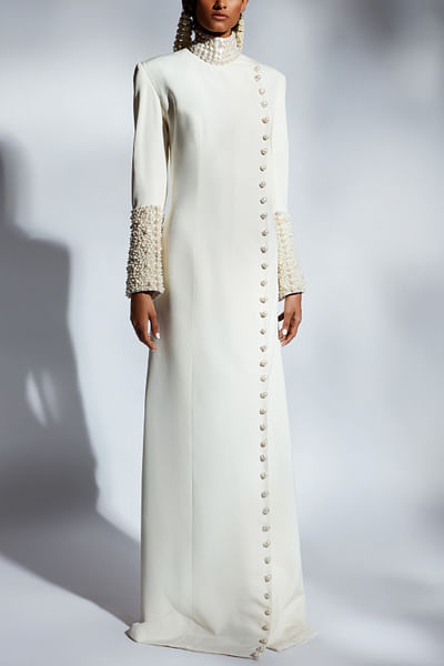 Pearl embellished gown