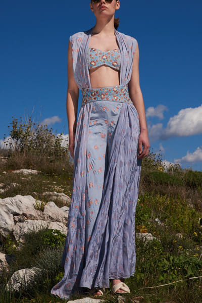 Periwinkle blue printed co-ord set