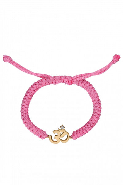 Pink baby OM cord bracelet