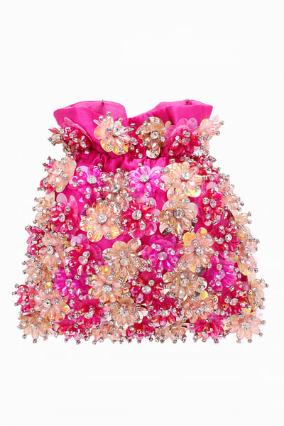 Pink embellished potli