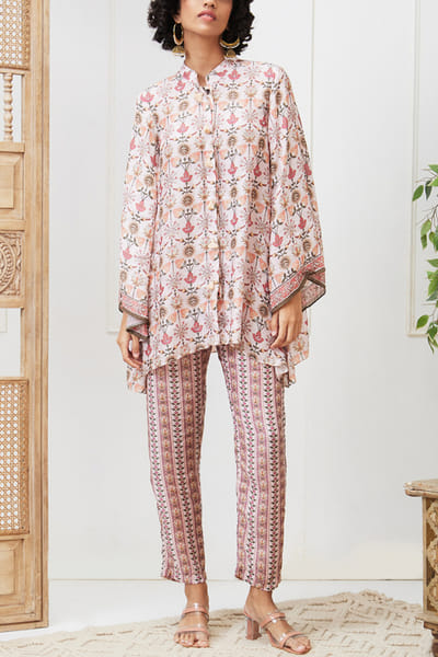 Soup by Sougat Paul Pink floral print co-ords SSPNOV2327