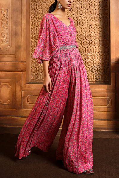 Pink persian print jumpsuit