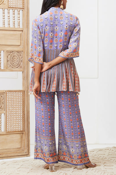 Soup by Sougat Paul Purple floral print co-ords SSPNOV2323