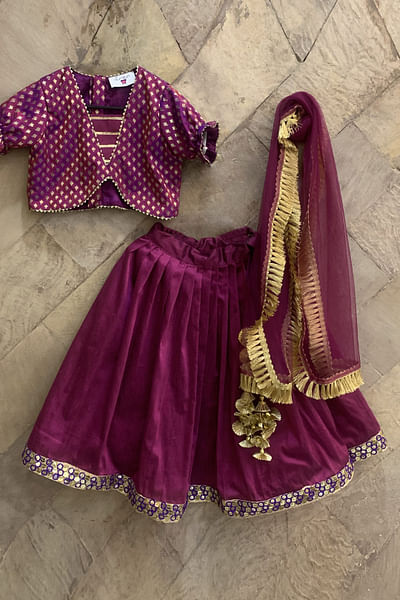 Purple lehenga set
