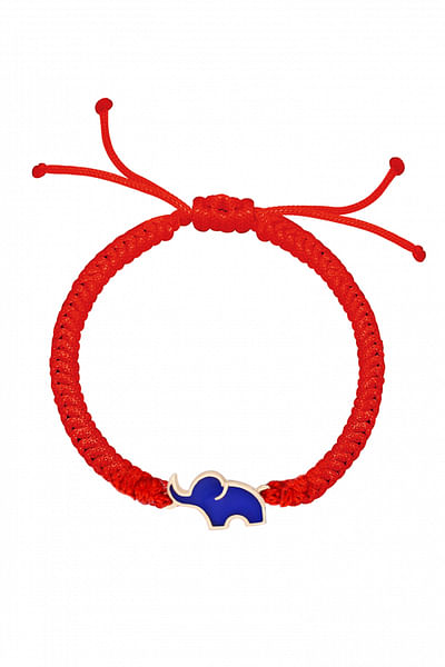 Red elephant enamel baby bracelet