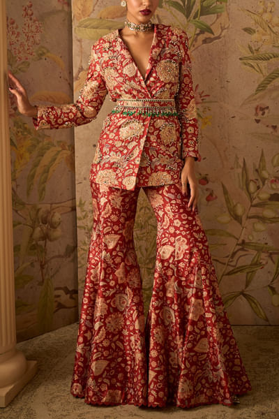 Red ochre printed co-ords