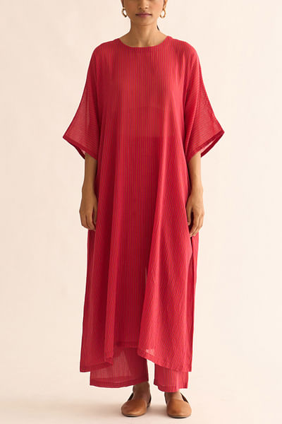 Red stripe printed co-ords