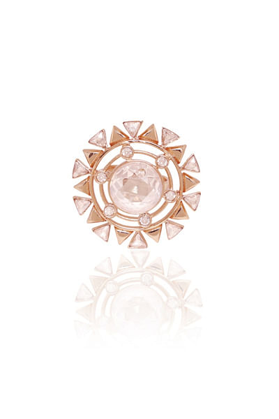 Rose gold Swarovski crystal ring