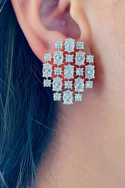 Rose gold Swarovski stud earrings