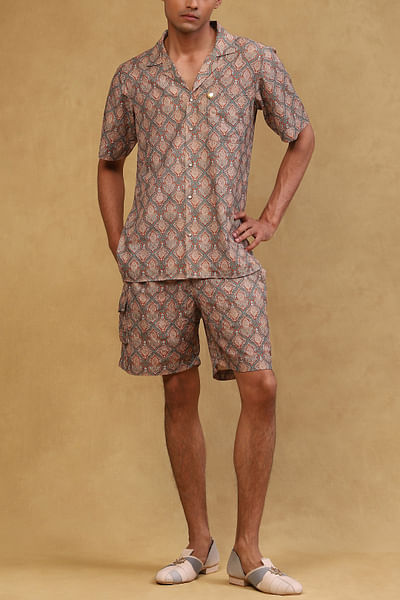 Rust paisley print co-ords