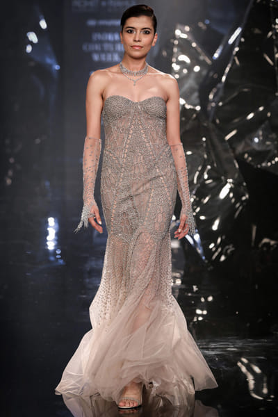 Sandstone corset gown