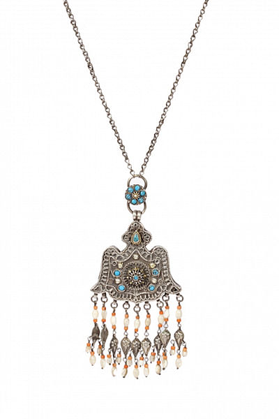 Silver handcrafted pendant necklace