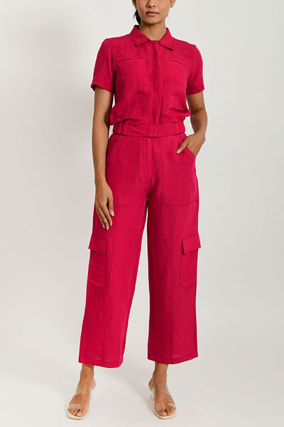 Viva magenta linen co-ords