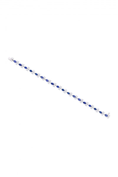 White and blue Swarovski zirconia bracelet