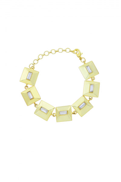 Bblingg by Meghana White baguette crystal embellished bracelet BBLMAY2309