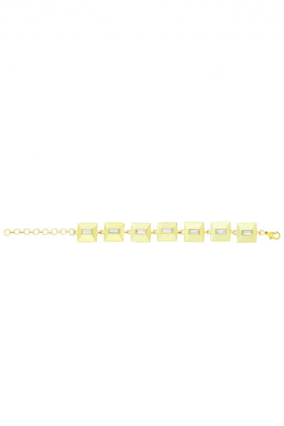 Bblingg by Meghana White baguette crystal embellished bracelet BBLMAY2309