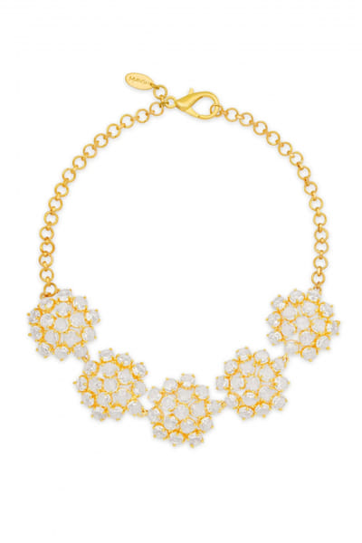 White cubic zirconia choker