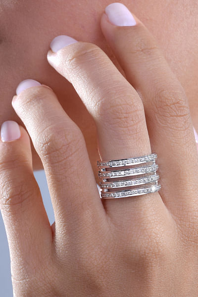 White diamond ring