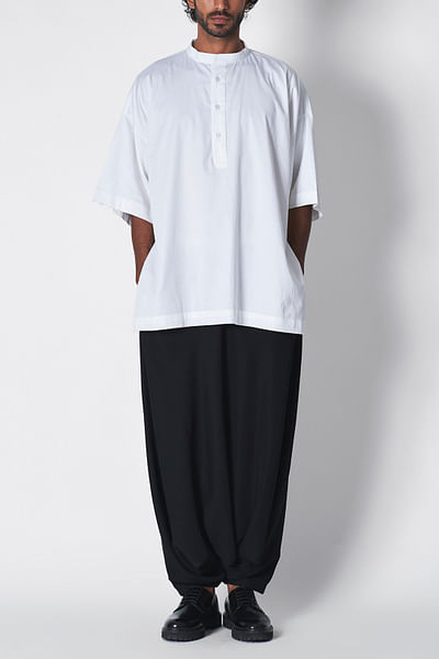 White oversized block shirt