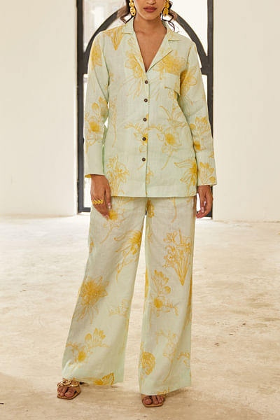 Yellow floral print co-ords