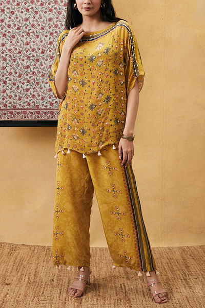 Yellow printed co-ord set