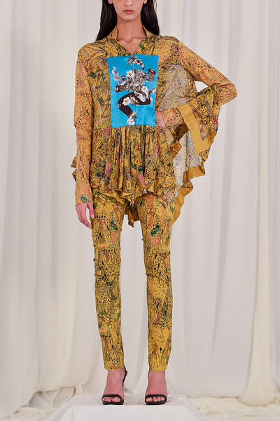 Yellow printed co-ords