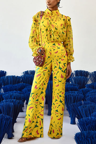 Yellow printed co-ords