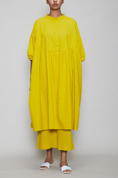 Yellow relaxed fit cotton co-ords