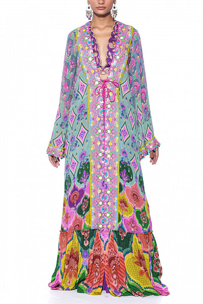 Paisley shrug sharara set