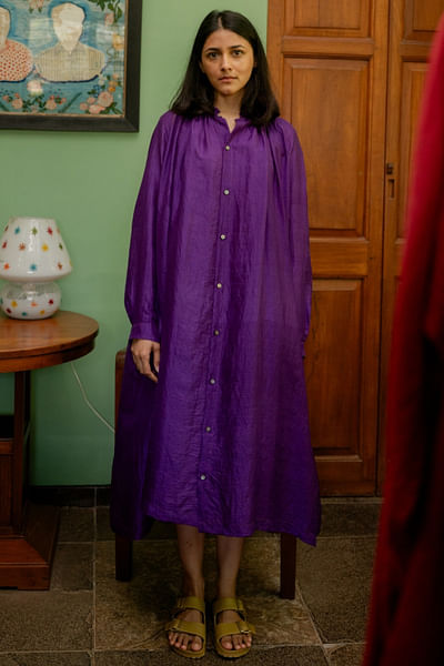Purple handwoven dress