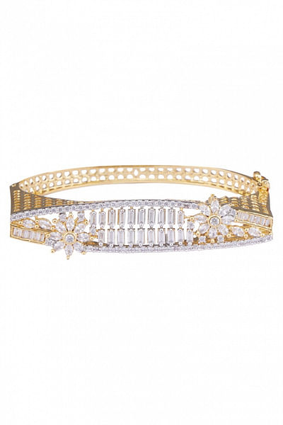 Gold plated diamond bracelet