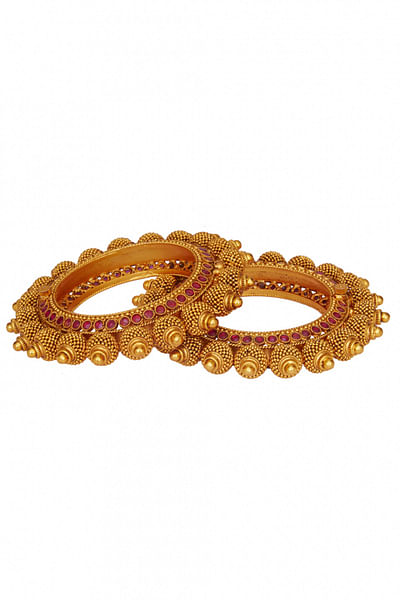 Gold plated pacheli bangles