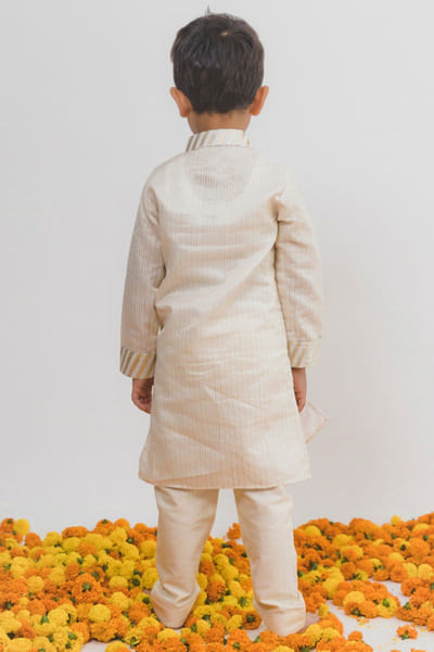 Chotibuti Ivory tissue chanderi kurta set CHOTJUL26D148803