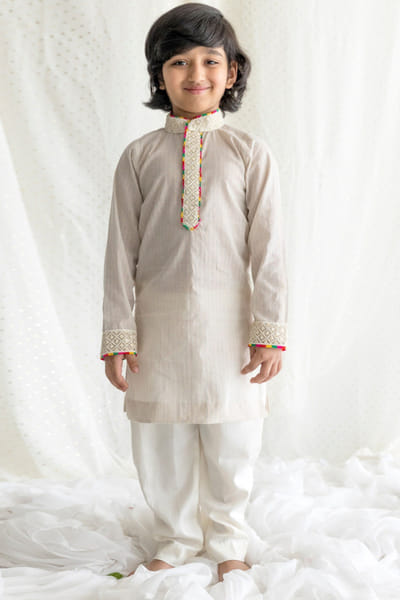 Chotibuti Off-white sequin embroidery kurta set CHOTJUN26D147484