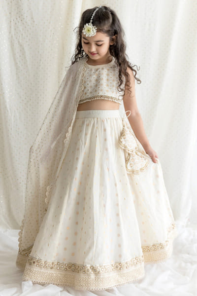 Chotibuti Ivory sequin embroidered lehenga set CHOTJUN26D147468