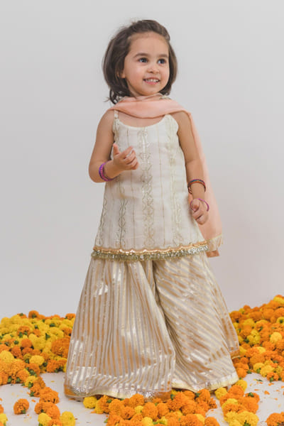 Chotibuti Ivory embroidered sharara set CHOTJUL26D148800