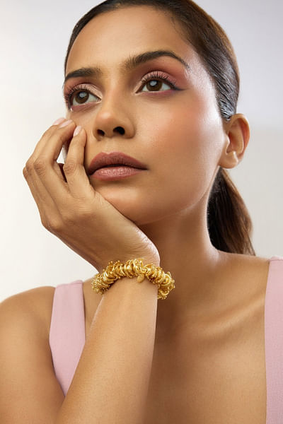 Gold statement bracelet
