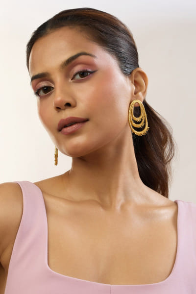 Gold statement earrings