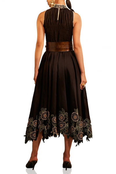 Chandrima Black cutwork dress CHMAPRD16