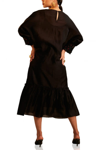 Chandrima Black embroidered dress CHMAPRD24