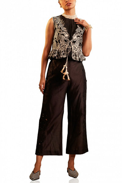 Ivory waistcoat and pants set