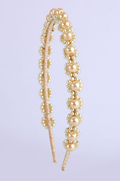 Gold pearl hairband