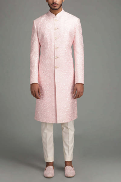 Chatenya Mittal Pink embroidered sherwani set CHTCLA15