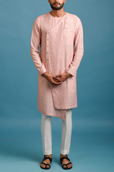 Chatenya Mittal Pink angrakha kurta set CHTJNND004